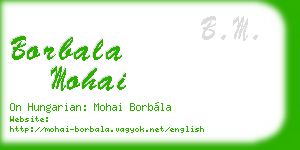 borbala mohai business card